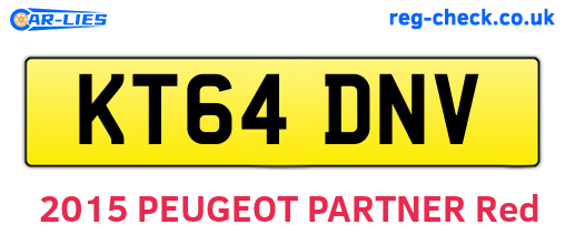 KT64DNV are the vehicle registration plates.