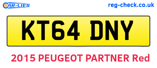 KT64DNY are the vehicle registration plates.