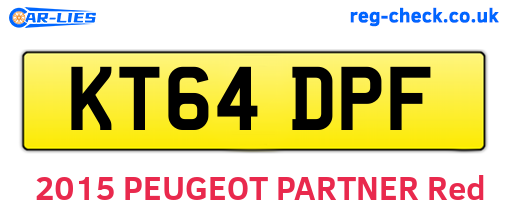KT64DPF are the vehicle registration plates.
