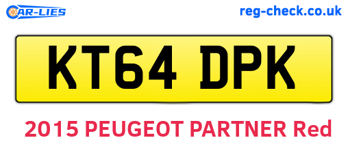 KT64DPK are the vehicle registration plates.