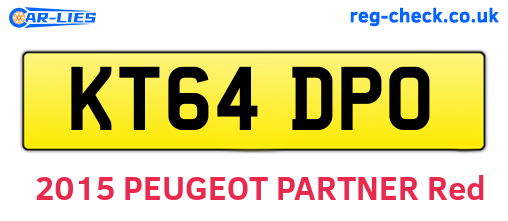 KT64DPO are the vehicle registration plates.