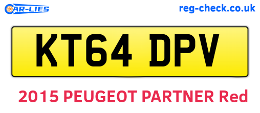 KT64DPV are the vehicle registration plates.
