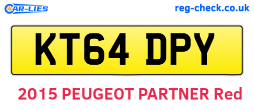 KT64DPY are the vehicle registration plates.