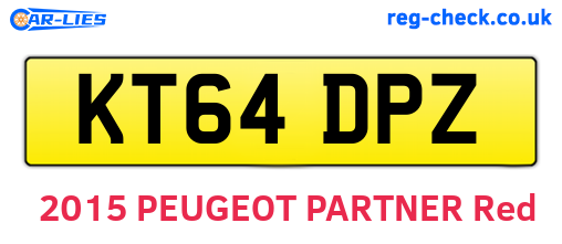 KT64DPZ are the vehicle registration plates.
