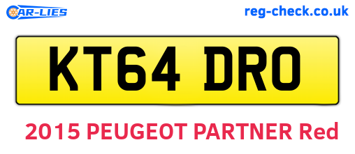 KT64DRO are the vehicle registration plates.