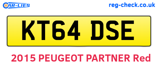 KT64DSE are the vehicle registration plates.