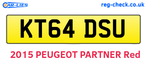 KT64DSU are the vehicle registration plates.