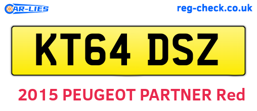 KT64DSZ are the vehicle registration plates.