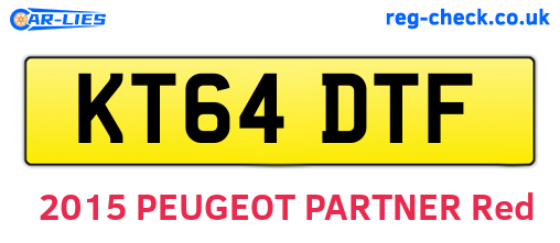 KT64DTF are the vehicle registration plates.