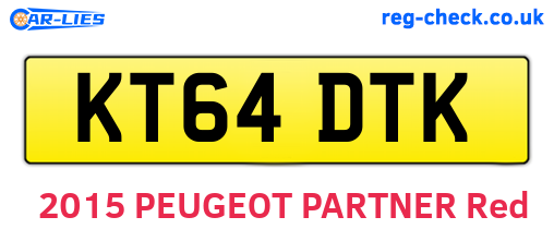 KT64DTK are the vehicle registration plates.