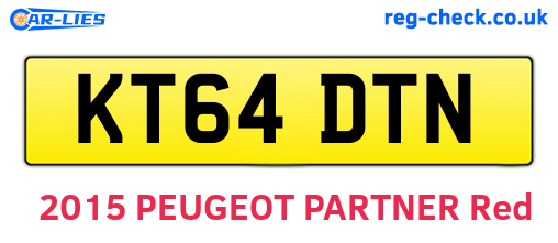 KT64DTN are the vehicle registration plates.