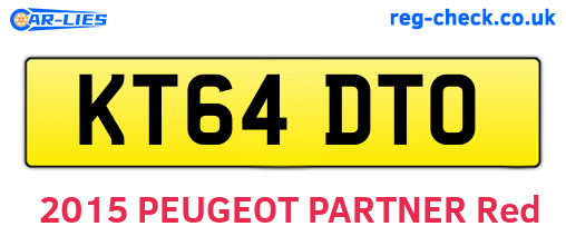 KT64DTO are the vehicle registration plates.