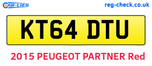 KT64DTU are the vehicle registration plates.