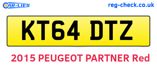 KT64DTZ are the vehicle registration plates.