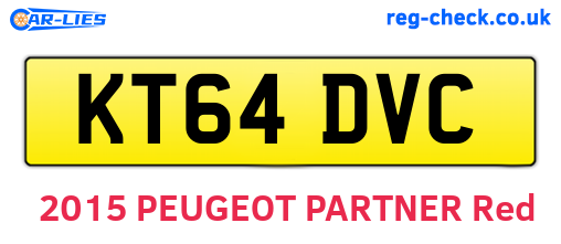 KT64DVC are the vehicle registration plates.