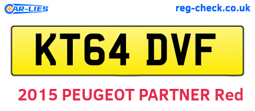 KT64DVF are the vehicle registration plates.