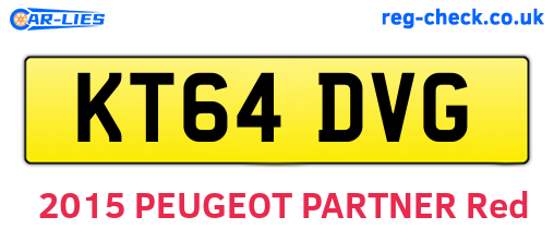 KT64DVG are the vehicle registration plates.
