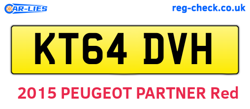 KT64DVH are the vehicle registration plates.