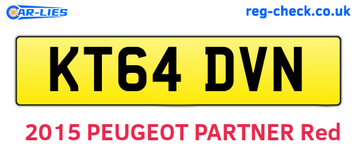 KT64DVN are the vehicle registration plates.