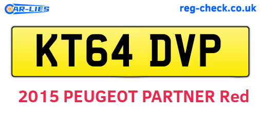 KT64DVP are the vehicle registration plates.