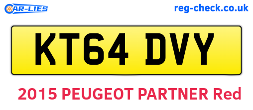 KT64DVY are the vehicle registration plates.