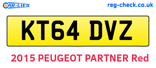KT64DVZ are the vehicle registration plates.