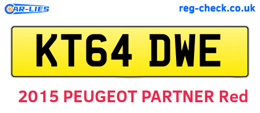 KT64DWE are the vehicle registration plates.