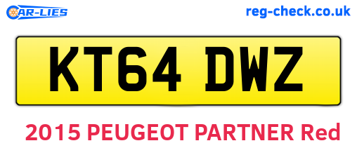 KT64DWZ are the vehicle registration plates.