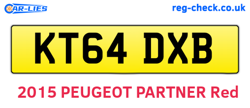 KT64DXB are the vehicle registration plates.