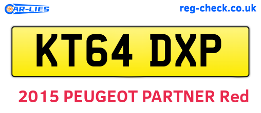 KT64DXP are the vehicle registration plates.