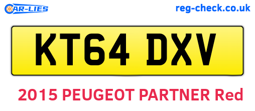 KT64DXV are the vehicle registration plates.