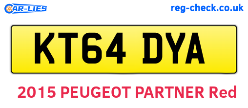 KT64DYA are the vehicle registration plates.