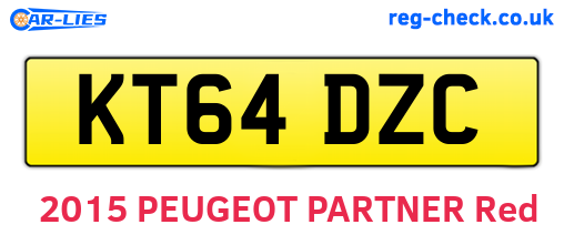 KT64DZC are the vehicle registration plates.