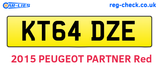 KT64DZE are the vehicle registration plates.