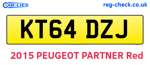 KT64DZJ are the vehicle registration plates.