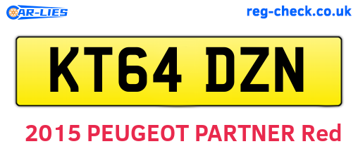 KT64DZN are the vehicle registration plates.
