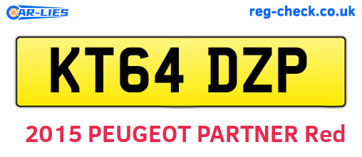 KT64DZP are the vehicle registration plates.
