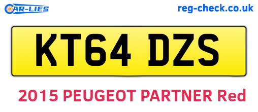 KT64DZS are the vehicle registration plates.