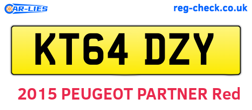 KT64DZY are the vehicle registration plates.