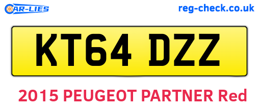 KT64DZZ are the vehicle registration plates.
