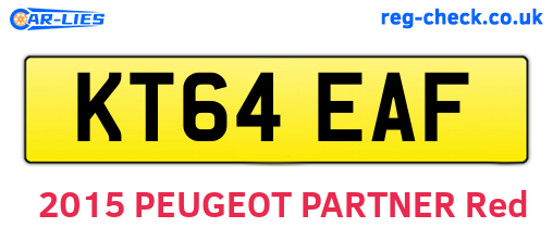 KT64EAF are the vehicle registration plates.