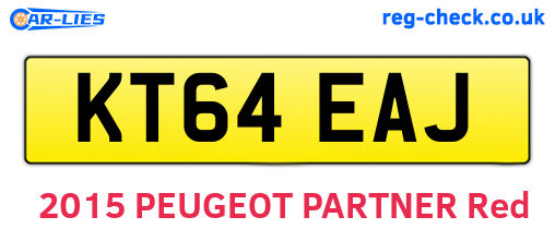 KT64EAJ are the vehicle registration plates.