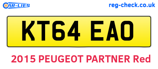 KT64EAO are the vehicle registration plates.