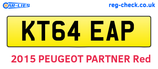 KT64EAP are the vehicle registration plates.