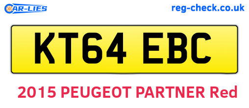 KT64EBC are the vehicle registration plates.
