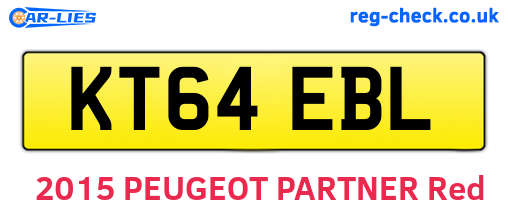 KT64EBL are the vehicle registration plates.