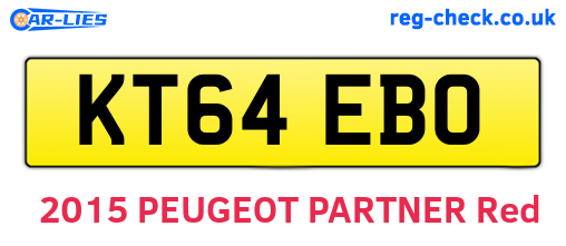 KT64EBO are the vehicle registration plates.