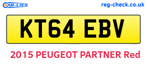 KT64EBV are the vehicle registration plates.