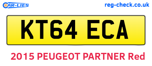 KT64ECA are the vehicle registration plates.