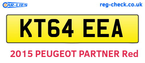 KT64EEA are the vehicle registration plates.